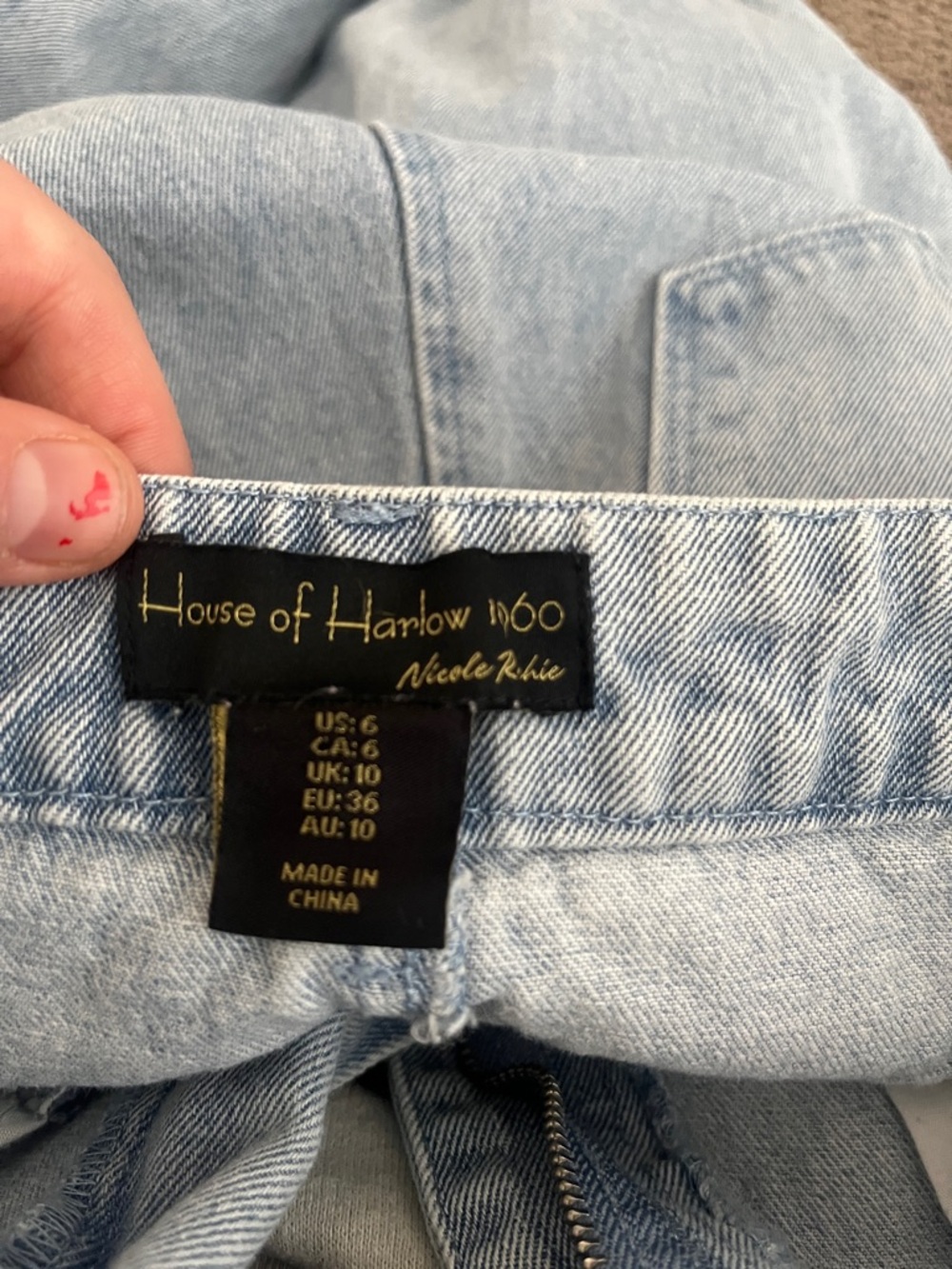 House of Harlow 1960 studded wide leg jean - Picture 5 of 5